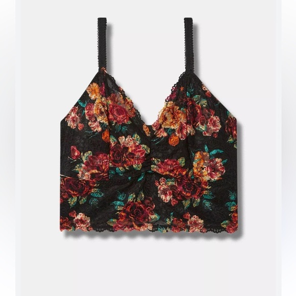 NWOT Torrid Unlined Floral Lace Bralette - Picture 2 of 5